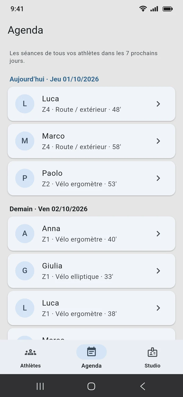 Android · Agenda