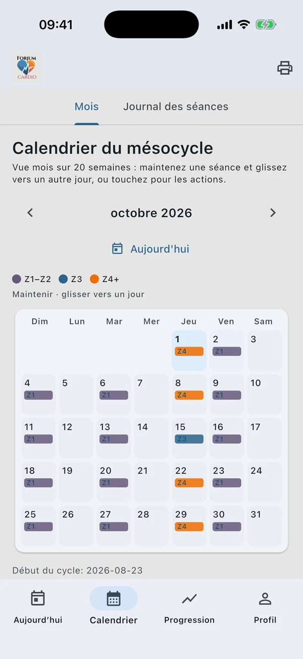 iPhone · Calendrier