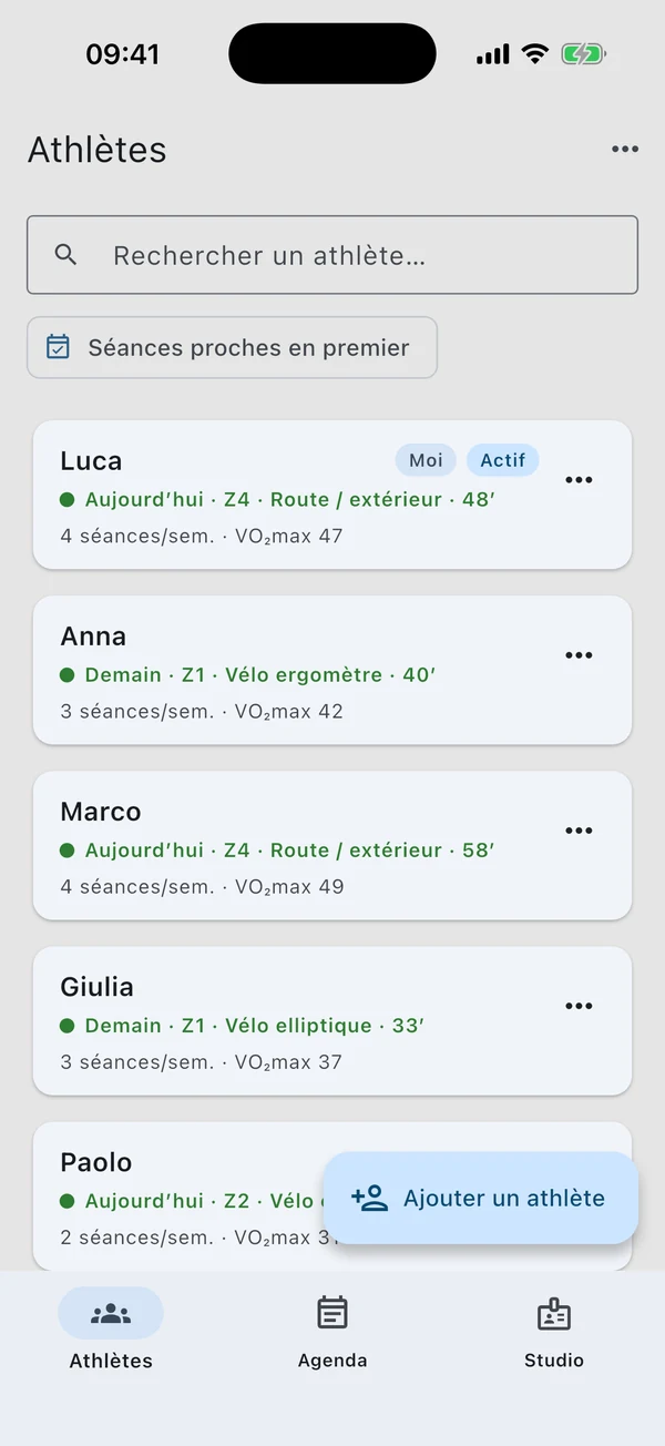 iPhone · Athlètes